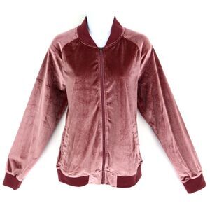 Arizona Jean Co. Activewear Jacket Full Zip Womens Size M Shiny Pink Pockets $58